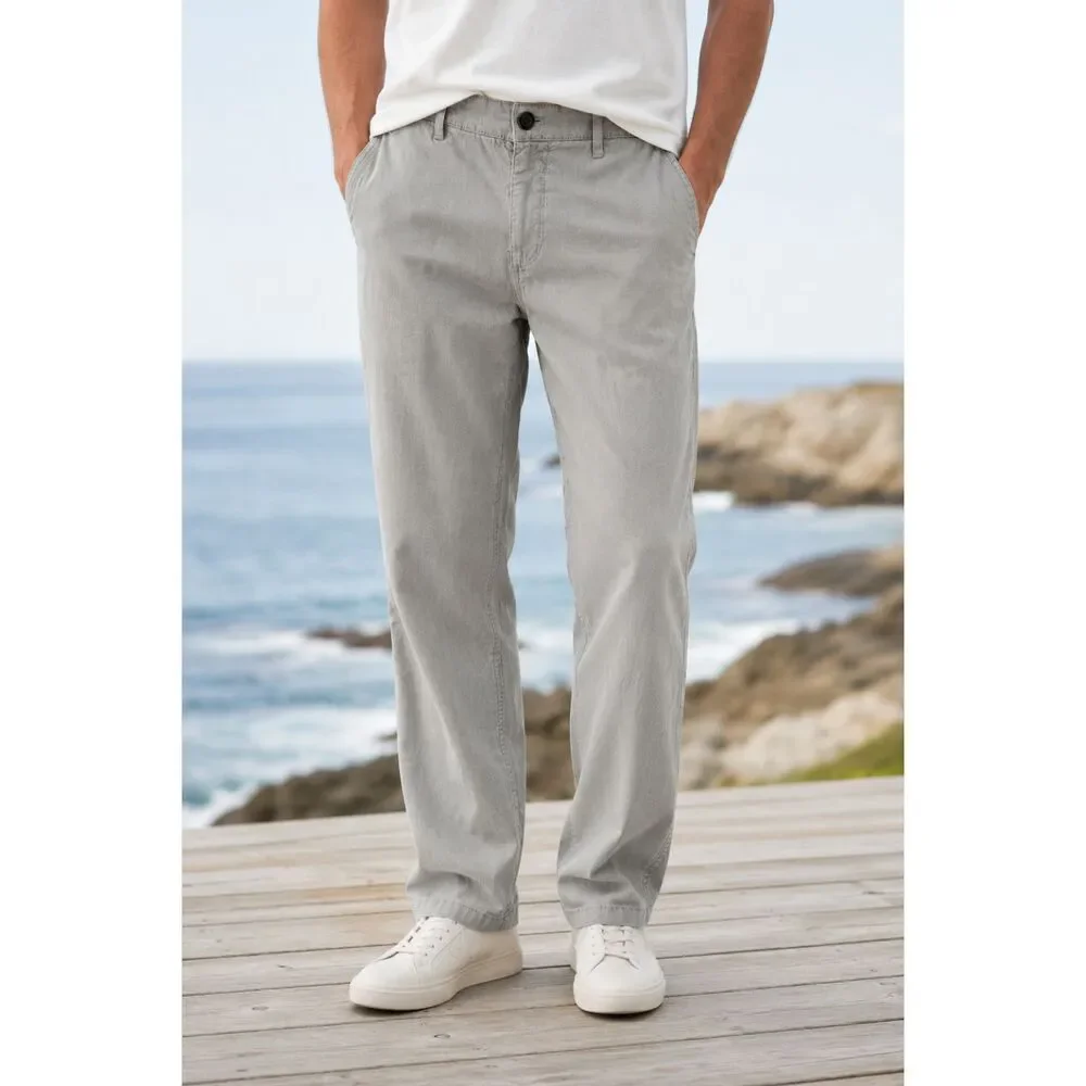 Dockers Men's Hemp Cotton Blend Casual Pats Size 29 Sage Straight Leg Lightweigh